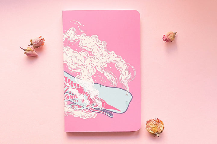 Steam Sperm Whale Dotted Grid Notebook