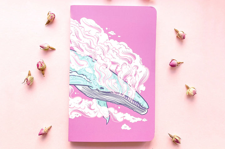 Steam Humpback Whale Dotted Grid Notebook