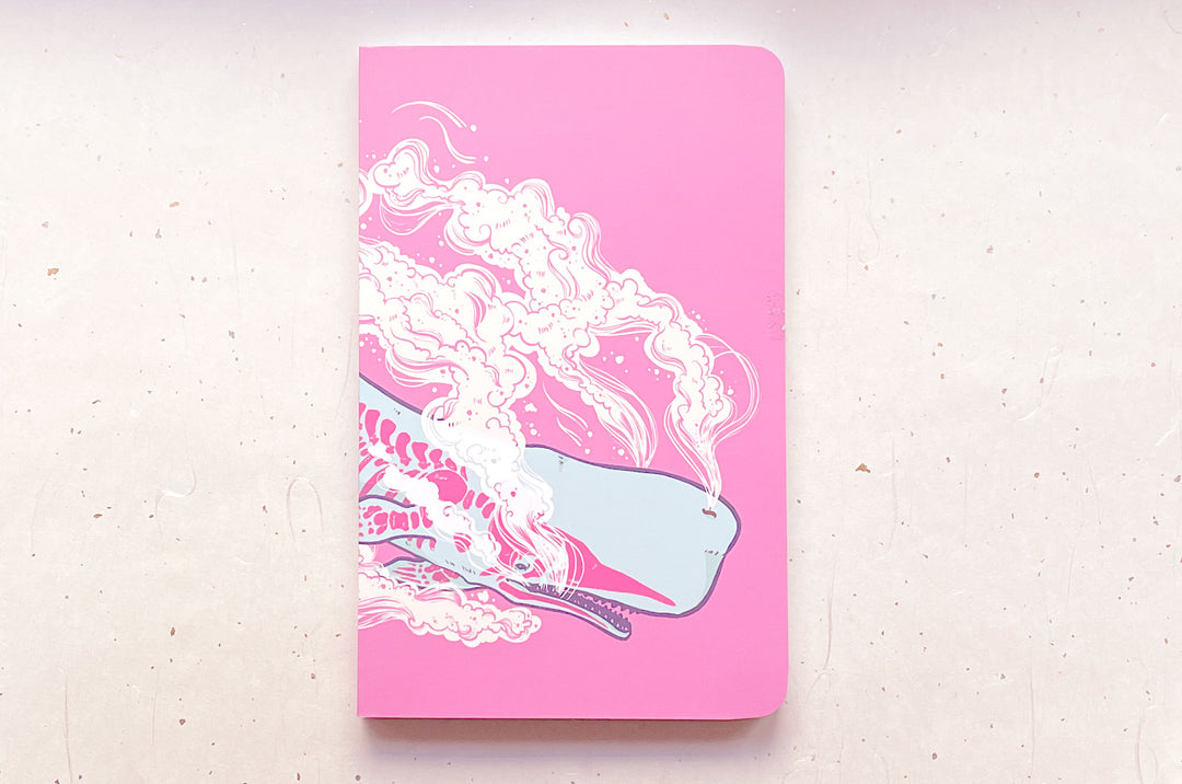 Steam Sperm Whale Dotted Grid Notebook