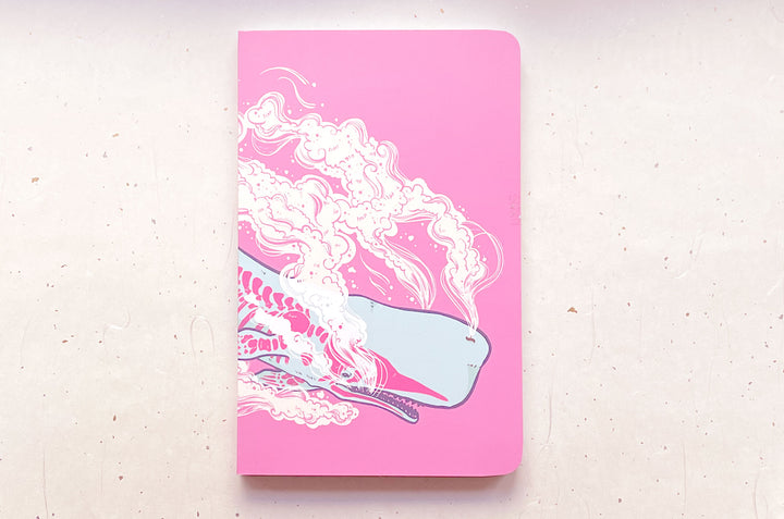 Steam Sperm Whale Dotted Grid Notebook