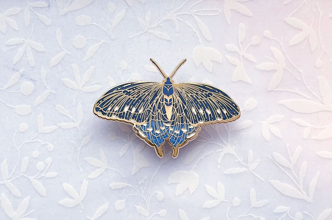 Pipevine Swallowtail Butterfly (Battus philenor) Enamel Pin