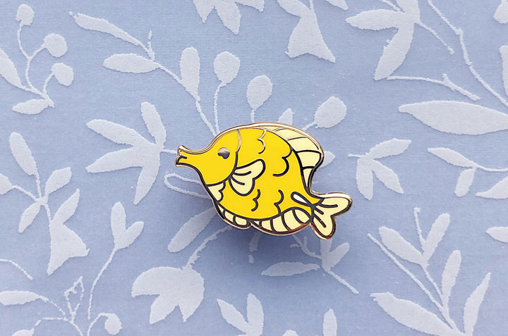 Tiny Yellow Tang Enamel Pin