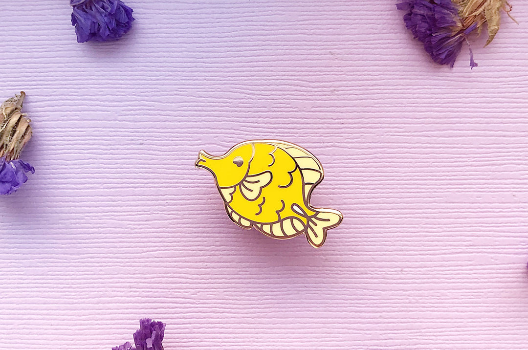 Tiny Yellow Tang Enamel Pin