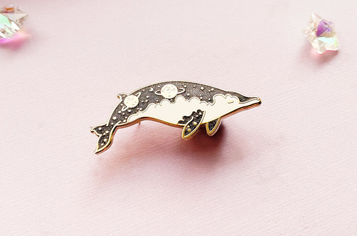 True's Beaked Whale Two Sisters Enamel Pin