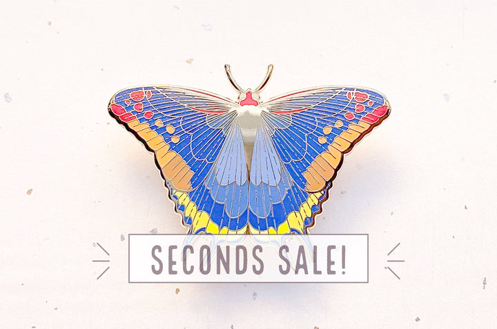 Two-Tailed Pasha Butterfly Enamel Pin (Seconds)