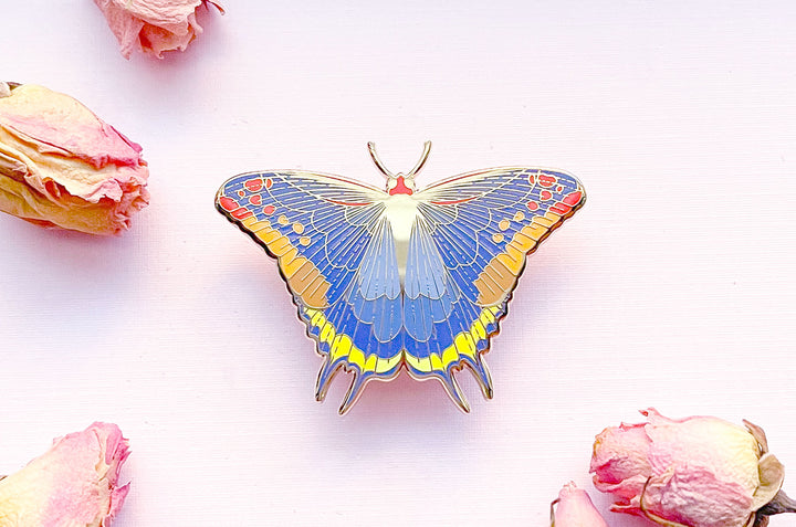 Two-Tailed Pasha Butterfly (Charaxes jasius) Enamel Pin