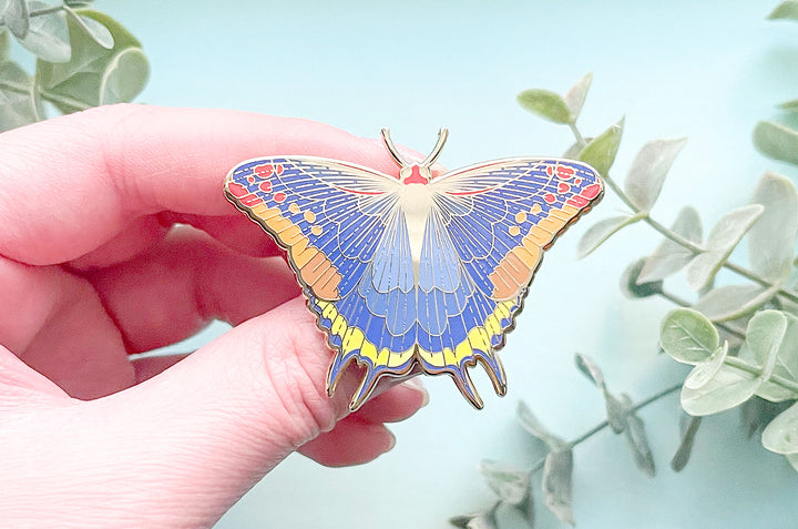 Two-Tailed Pasha Butterfly (Charaxes jasius) Enamel Pin