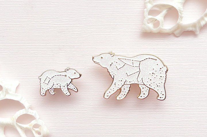 Ursa Major and Ursa Minor Enamel Pin Set