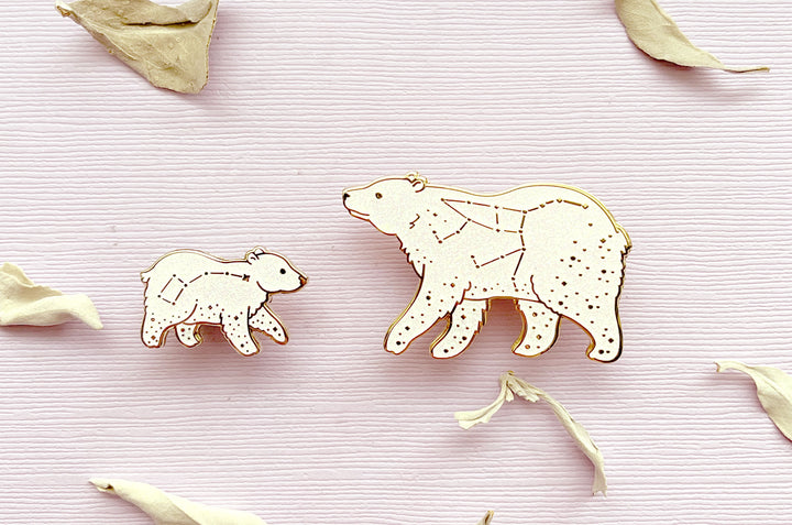 Ursa Major and Ursa Minor Enamel Pin Set