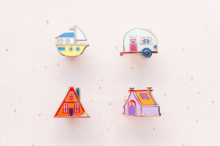 Vacation Homes Board Filler Enamel Pin Set