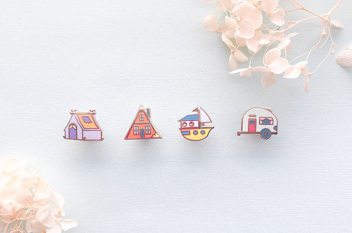 Vacation Homes Board Filler Enamel Pin Set