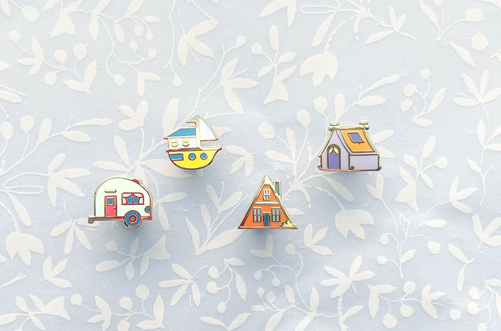 Vacation Homes Board Filler Enamel Pin Set