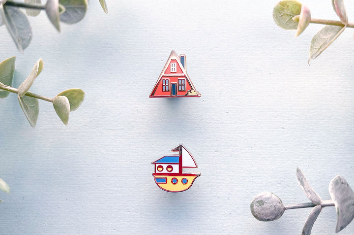 Vacation Homes Board Filler Enamel Pin Set