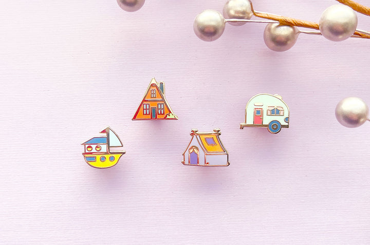 Vacation Homes Board Filler Enamel Pin Set