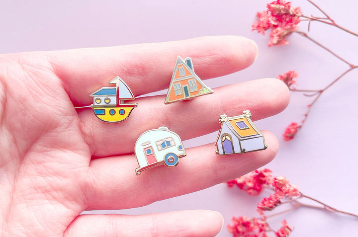 Vacation Homes Board Filler Enamel Pin Set
