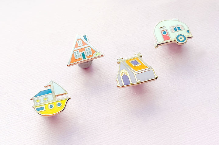 Vacation Homes Board Filler Enamel Pin Set