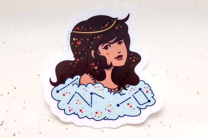 Ruby July Star Witch Clear Vinyl Sticker