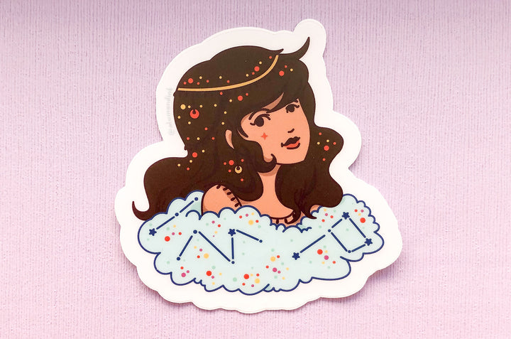 Ruby July Star Witch Clear Vinyl Sticker