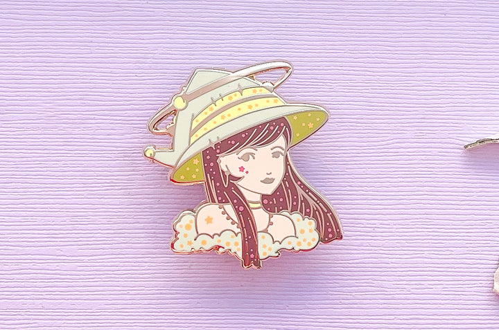 May Witch Emerald Enamel Pin