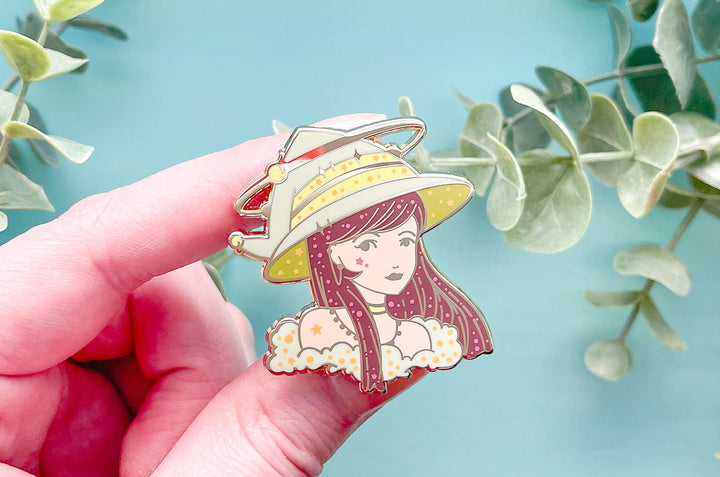 May Witch Emerald Enamel Pin