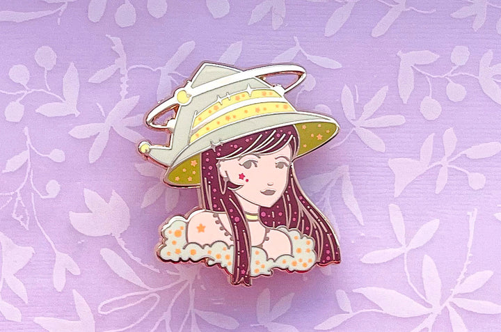 May Witch Emerald Enamel Pin