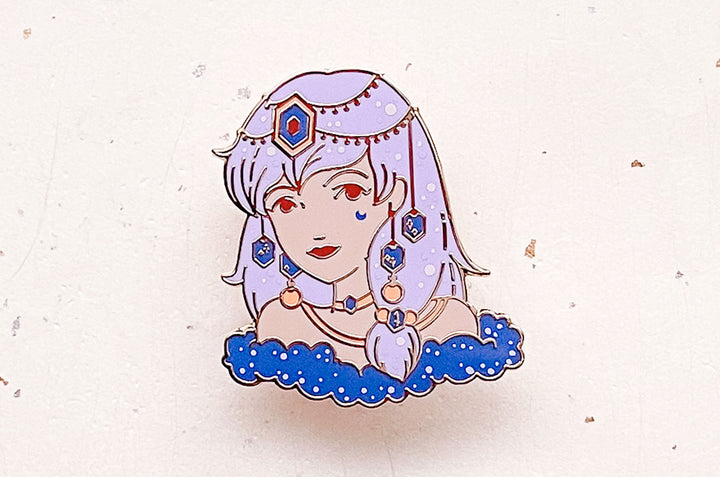 September Witch Sapphire Enamel Pin
