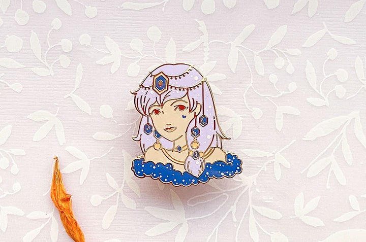 September Witch Sapphire Enamel Pin