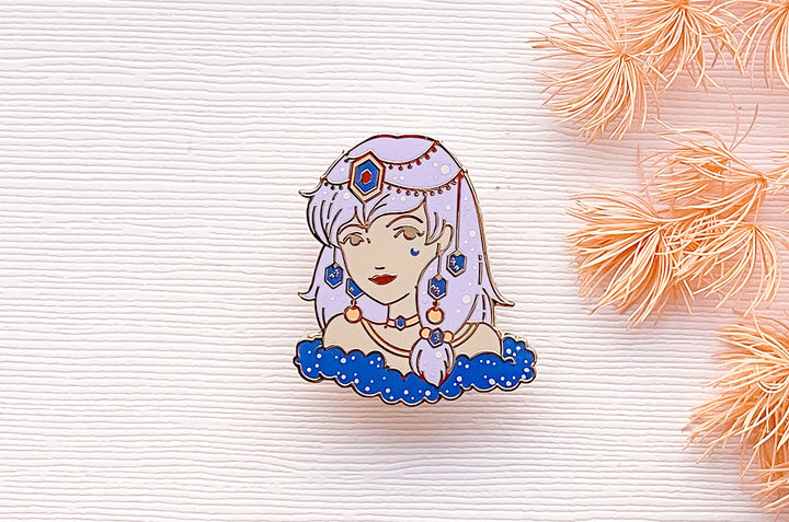 September Witch Sapphire Enamel Pin