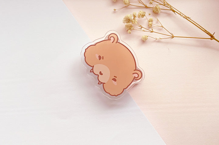 Munching Wolf and Bear Acrylic Clips Set