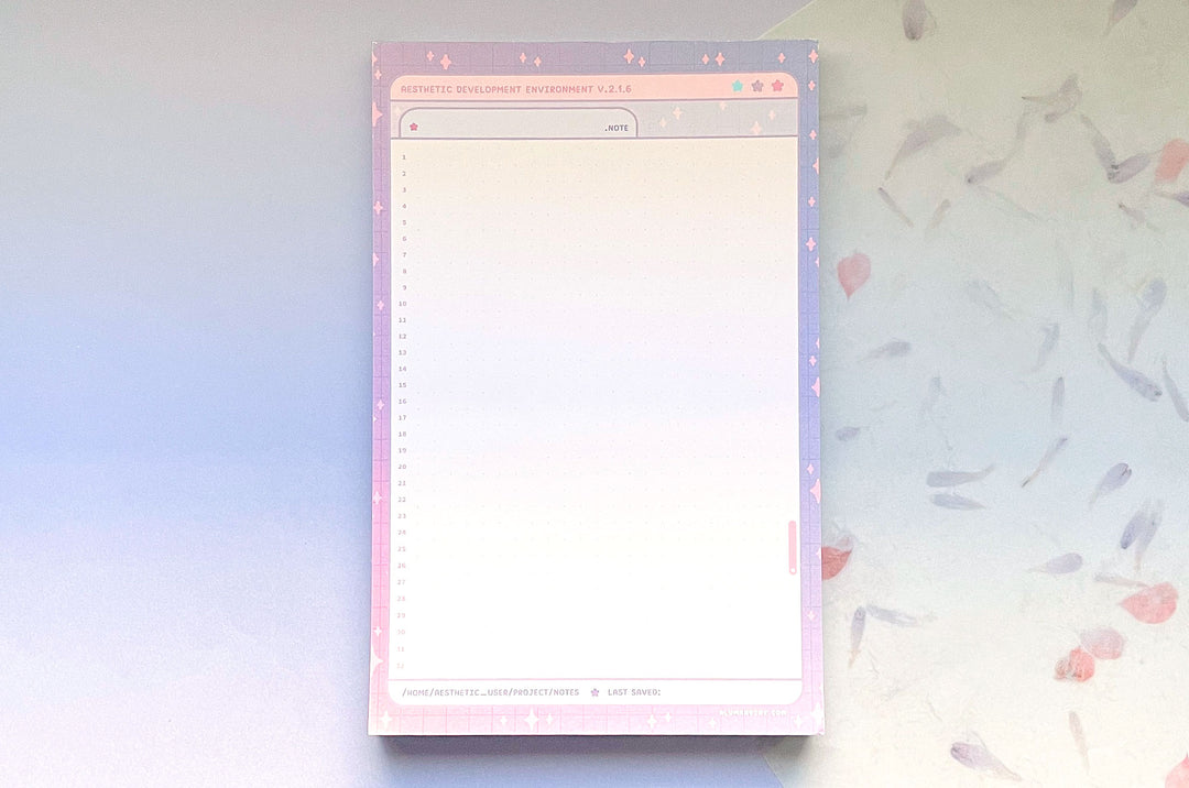 Aesthetic Development Environment Dotted Grid Notepad – Alum and Ink