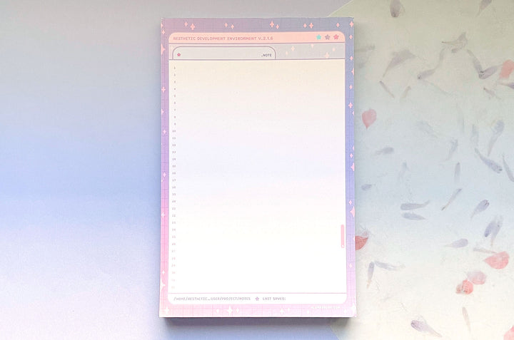 Aesthetic Development Environment Dotted Grid Notepad