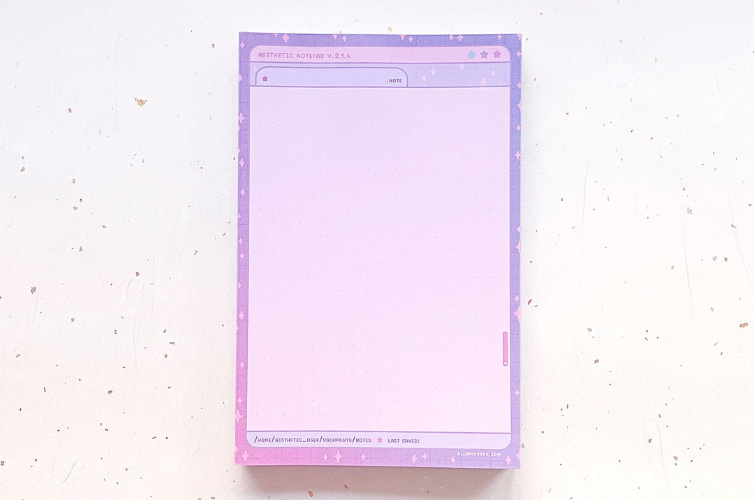 Aesthetic Operating System Dotted Grid Notepad