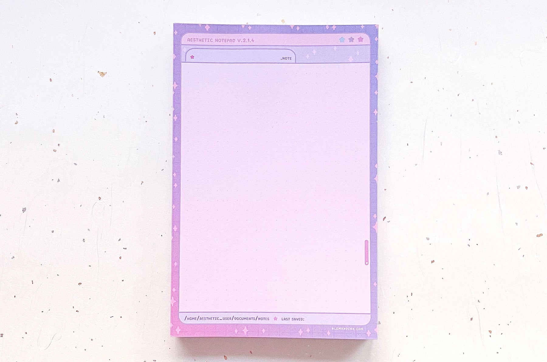 Aesthetic Operating System Dotted Grid Notepad – Alum and Ink