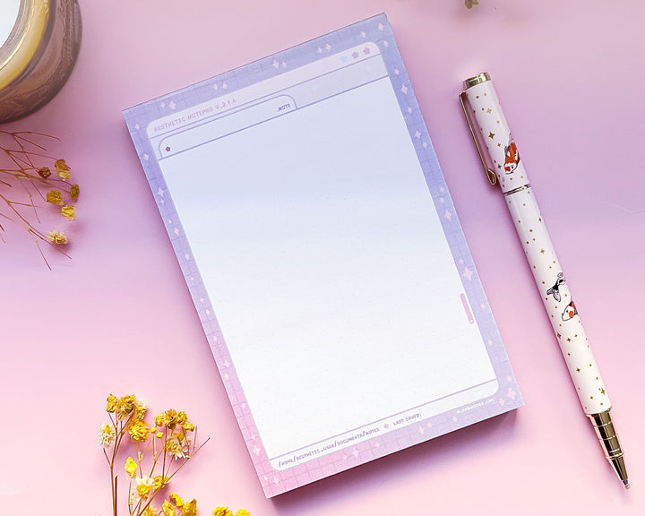 Aesthetic Operating System Dotted Grid Notepad