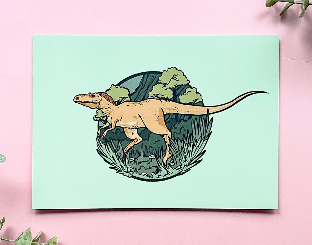 Albertosaurus Dinosaur Original Art Print