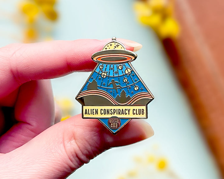 Alien Conspiracy Club Enamel Pin