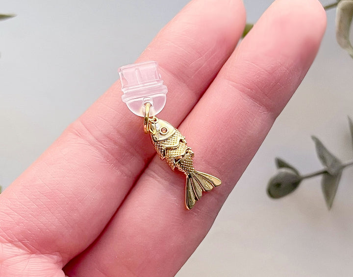 Articulated Golden Fish Dust Plug Charm