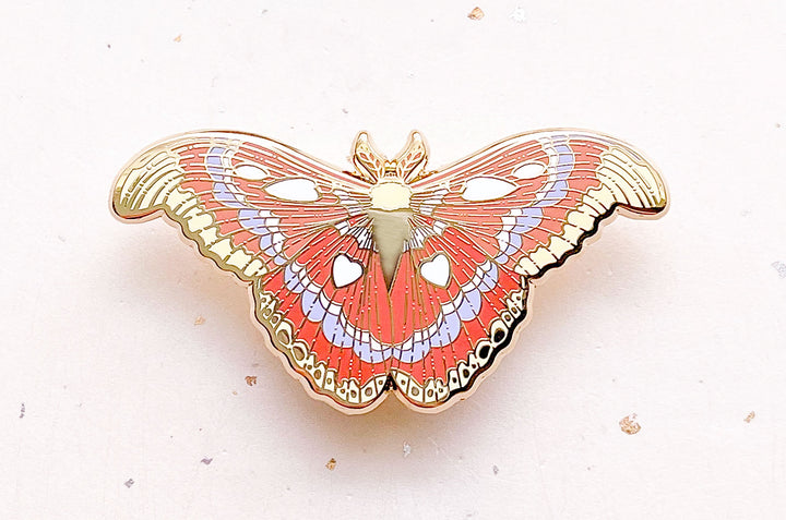 Atlas Moth (Attacus atlas) Enamel Pin