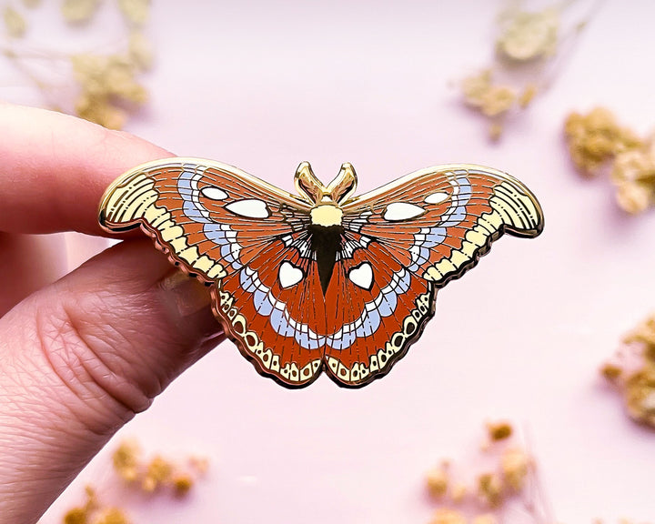 Atlas Moth (Attacus atlas) Enamel Pin