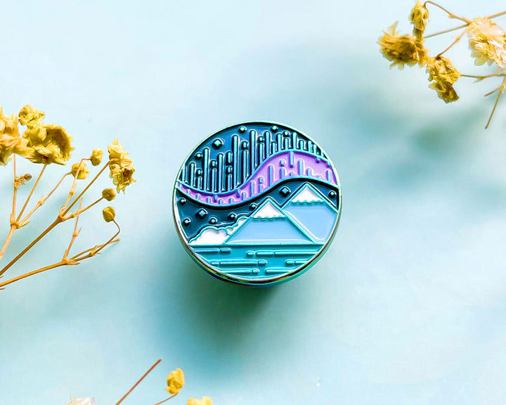 Aurora Borealis Enamel Pin