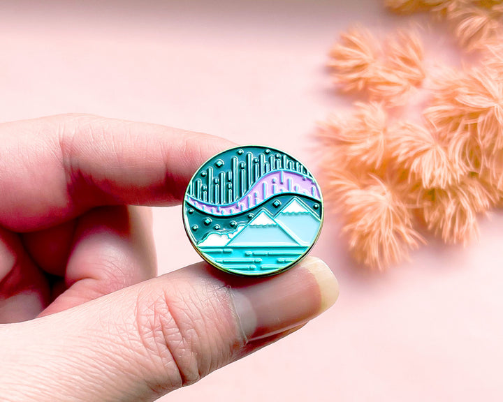 Aurora Borealis Enamel Pin