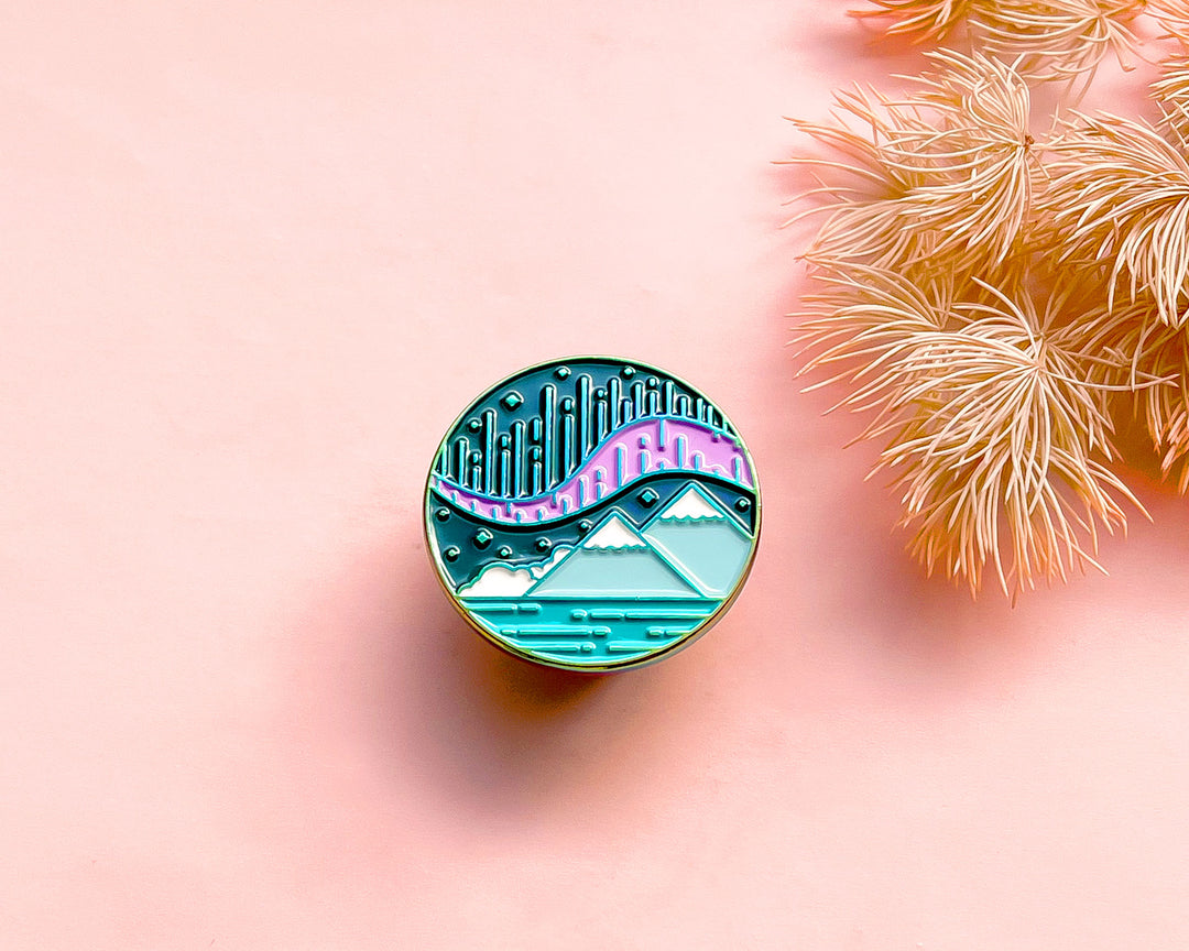 Aurora Borealis Enamel Pin