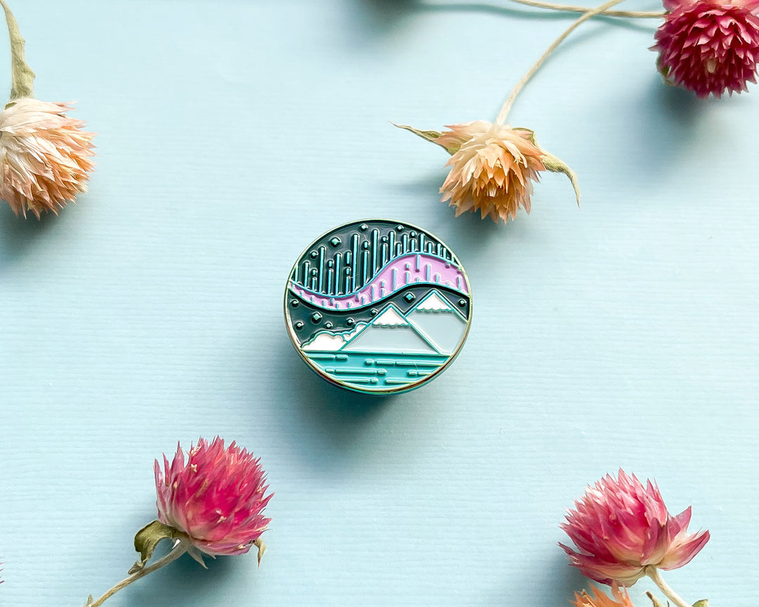 Aurora Borealis Enamel Pin