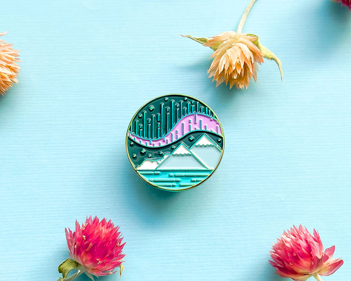 Aurora Borealis Enamel Pin