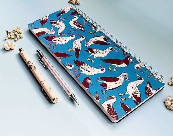 Booby (Sulids) Birds Patterned Weekly Planner
