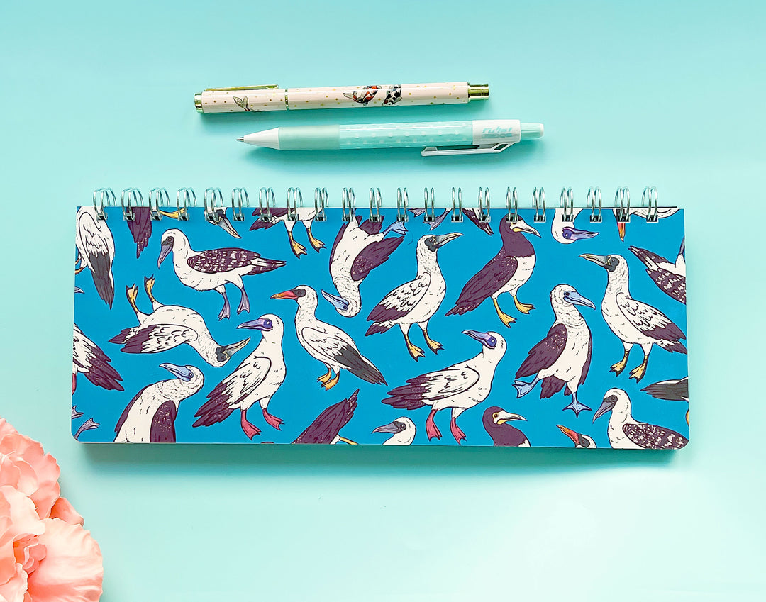 Booby (Sulids) Birds Patterned Weekly Planner