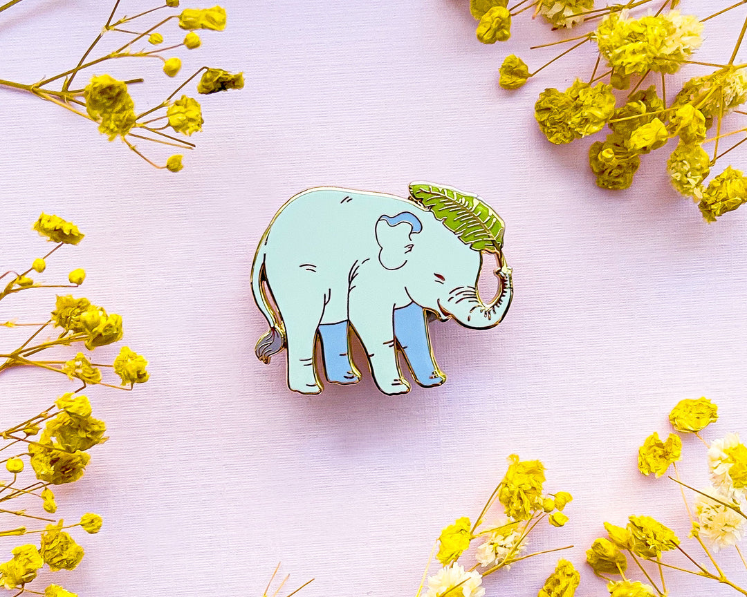 Baby Asian Elephant Enamel Pin