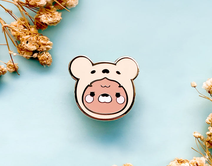 Pajama Bear Hat Enamel Pin