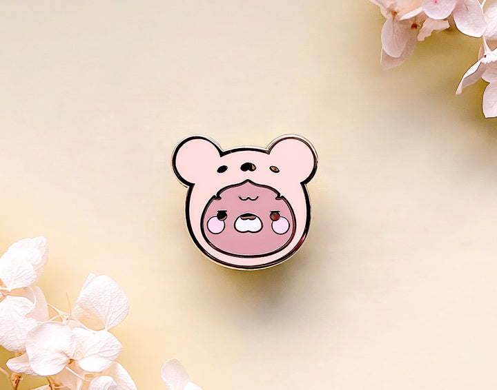 Pajama Bear Hat Enamel Pin