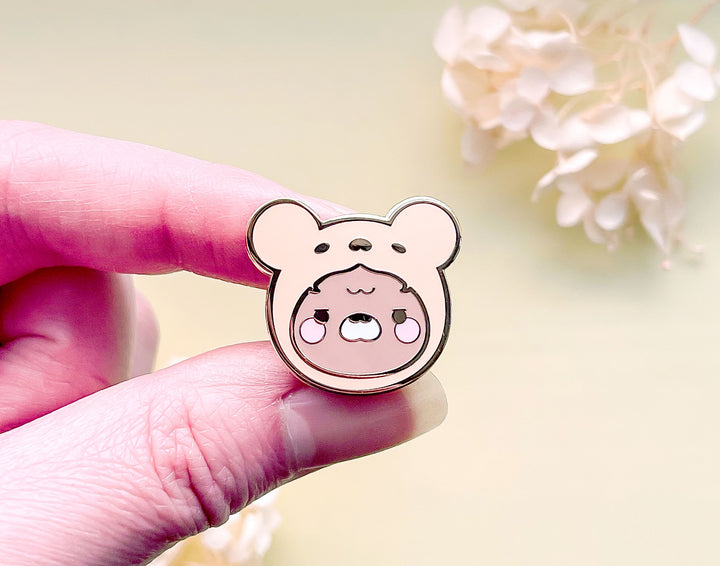 Pajama Bear Hat Enamel Pin